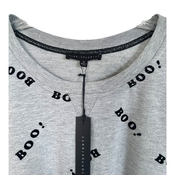 Jane and Delancey Women's Halloween Pullover Top Long Sleeve Plus Size 2X Gray - Picture 3 of 8